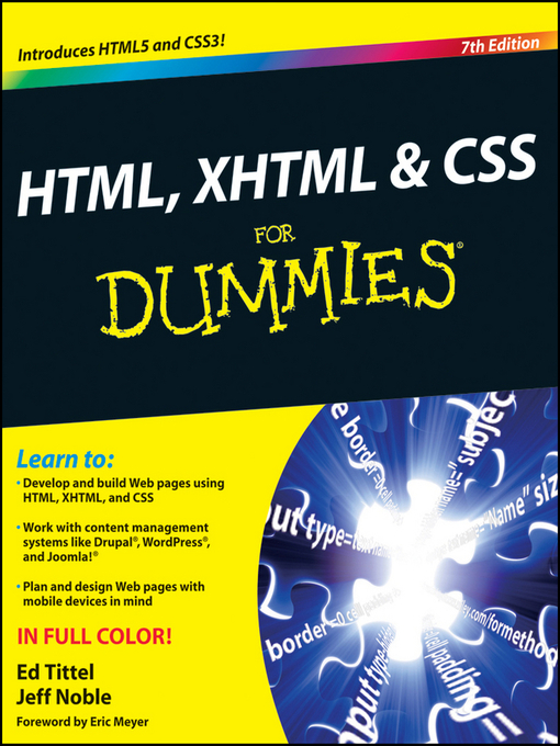 Title details for HTML, XHTML & CSS For Dummies by Ed Tittel - Wait list